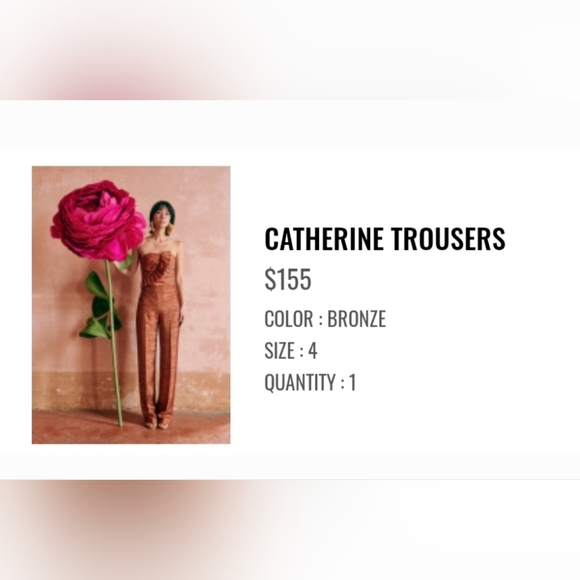 Sezane Catherine Trousers Bronze - Picture 2 of 3